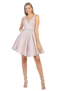Short Dresses For Homecoming And Plus Size - PINK / 2
