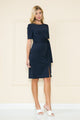Poly USA 8524 Short Fitted Dress with Short Sleeves