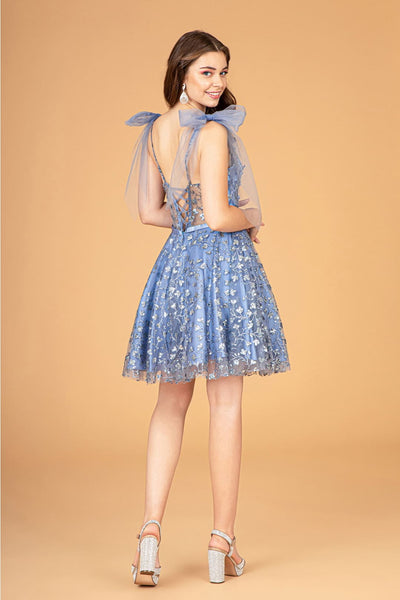 Short Glitter Print Dress by Elizabeth K GS3088 - Short Cocktail Dresses