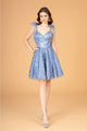 Short Glitter Print Dress by Elizabeth K GS3088 - Short Cocktail Dresses