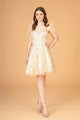 Short Glitter Print Dress by Elizabeth K GS3088 - Short Cocktail Dresses
