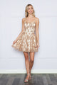 Poly USA 9196 Short Glitter Print Sleeveless Dress