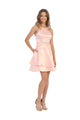 Short Halter Homecoming Strappy Cocktail Dress - The Dress Outlet