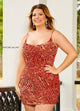 Rachel Allan 40183 Short Iridescent Sequin Dress
