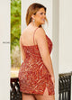Rachel Allan 40183 Short Iridescent Sequin Dress