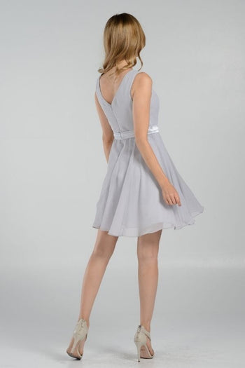 Poly USA Silver Short Cocktail Dresses