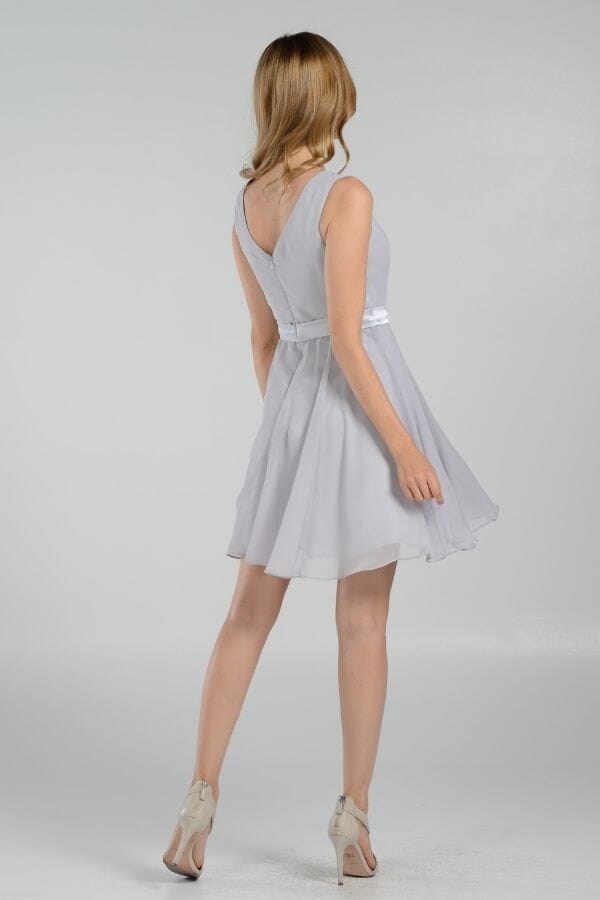 Poly USA Silver Short Cocktail Dresses
