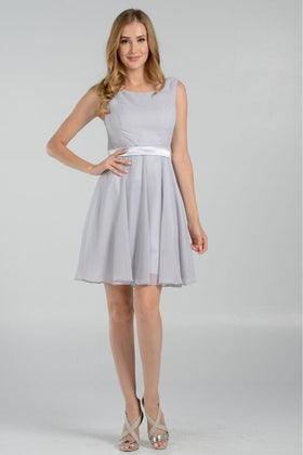 Short Sleeveless A-Line Dress By Poly USA 7290