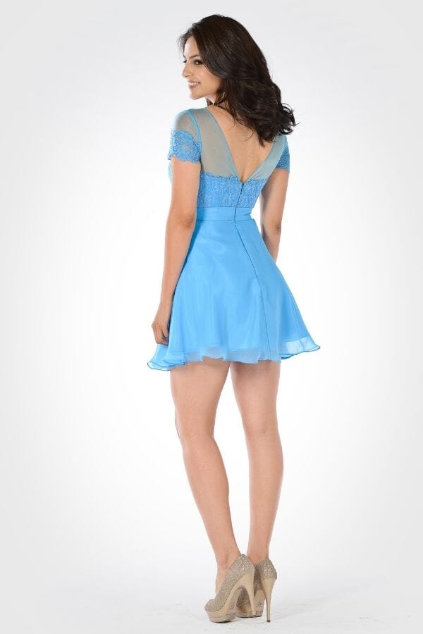 Poly USA Blue Short Cocktail Dresses
