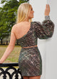 Rachel Allan 40174 Short Long Sleeve 2-Piece Dress