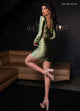 Rachel Allan 40498 Short Long Sleeve 2-Piece Dress