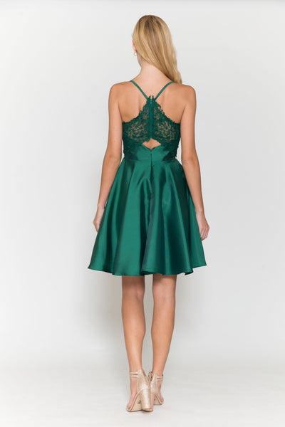 Poly USA 8698 Short Mikado Pocket Dress