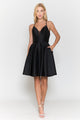 Poly USA 8698 Short Mikado Pocket Dress