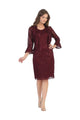 Short Mother of the Bride 2 Piece Lace Jacket Dress - The Dress Outlet