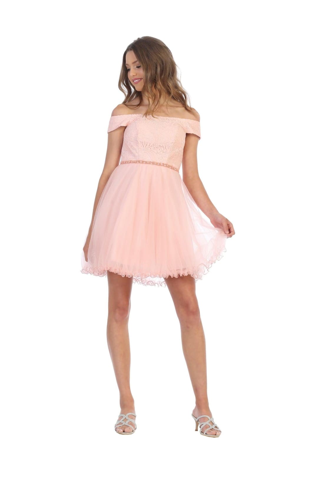 Short Off Shoulder Homecoming Cocktail Dress - The Dress Outlet