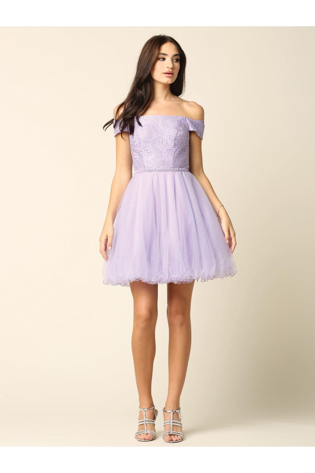 Short Off Shoulder Homecoming Cocktail Dress - The Dress Outlet