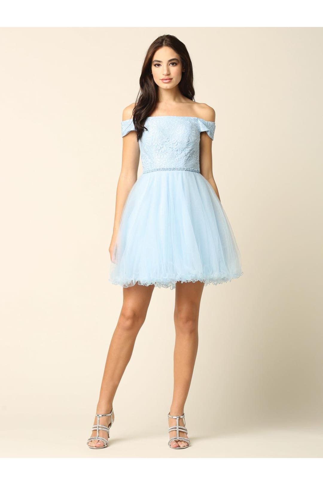 Short Off Shoulder Homecoming Cocktail Dress - The Dress Outlet