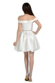 Vestido corto de mikado con hombros descubiertos de Poly USA 7948