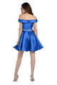 Vestido corto de mikado con hombros descubiertos de Poly USA 7948
