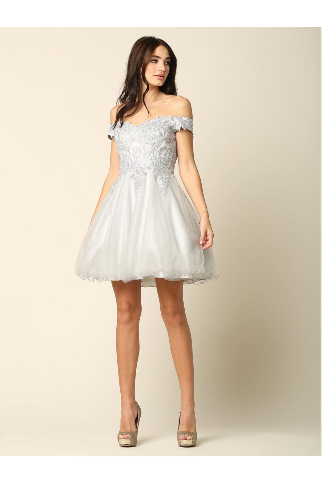 Short Prom Off Shoulder Homecoming Cocktail Dress - The Dress Outlet
