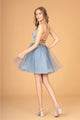 Short Puff Sleeve A-line Dress by Elizabeth K GS3095 - Short Cocktail Dresses