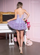 Rachel Allan 40527 Short Puff Sleeve A-line Dress