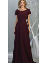 Short Sleeve Mother Of The Bride Dress