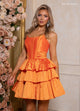 Rachel Allan 40507 Short Sleeveless A-line Tiered Dress