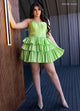 Rachel Allan 40507 Short Sleeveless A-line Tiered Dress