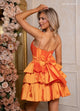 Rachel Allan 40507 Short Sleeveless A-line Tiered Dress