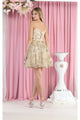 Short Spaghetti Strap Sequin Dress