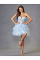 Short Strapless A-line Tiered Dress by Juliet JT918S - Light Blue / 2 - Short Cocktail Dresses