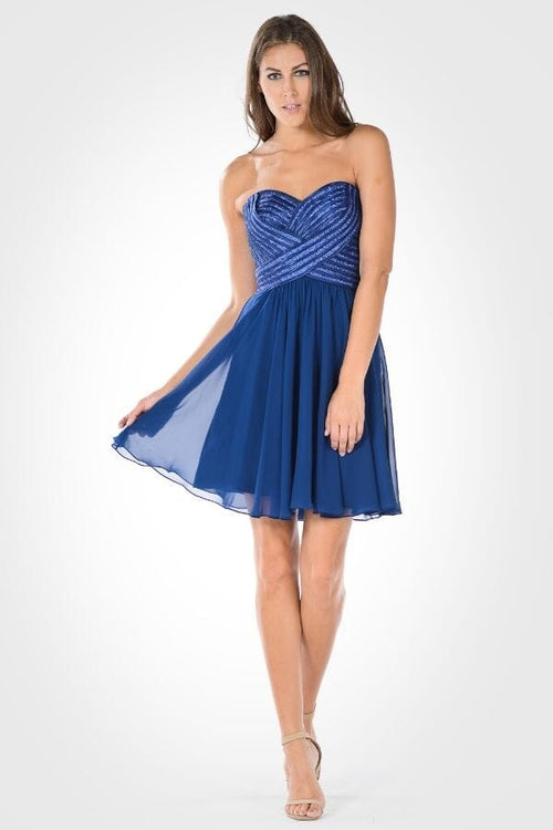 Poly USA Navy Short Cocktail Dresses