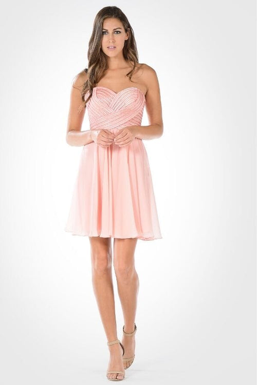 Poly USA Pink Short Cocktail Dresses