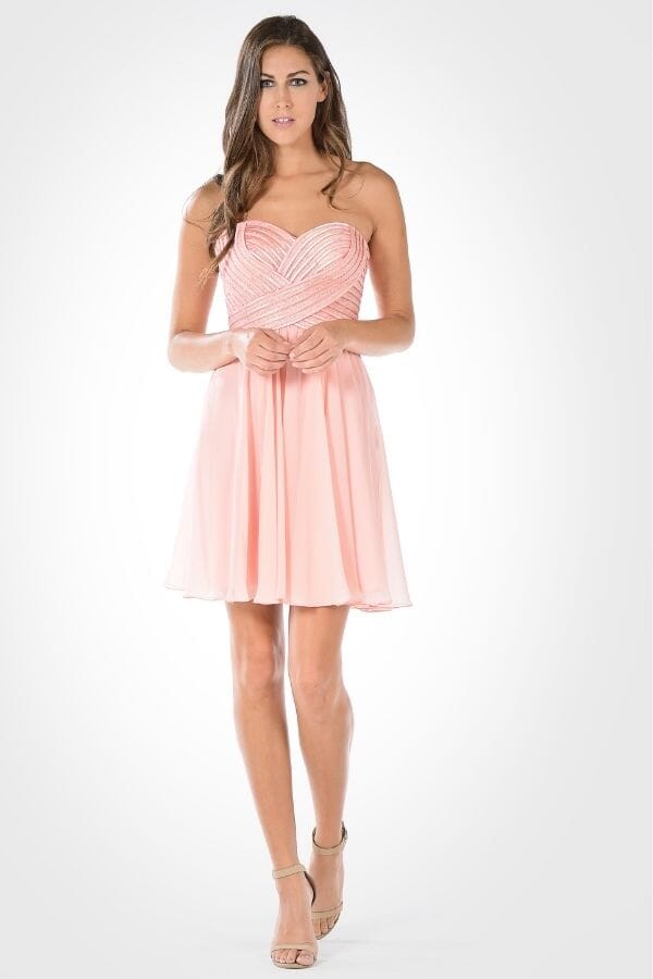 Poly USA Pink Short Cocktail Dresses