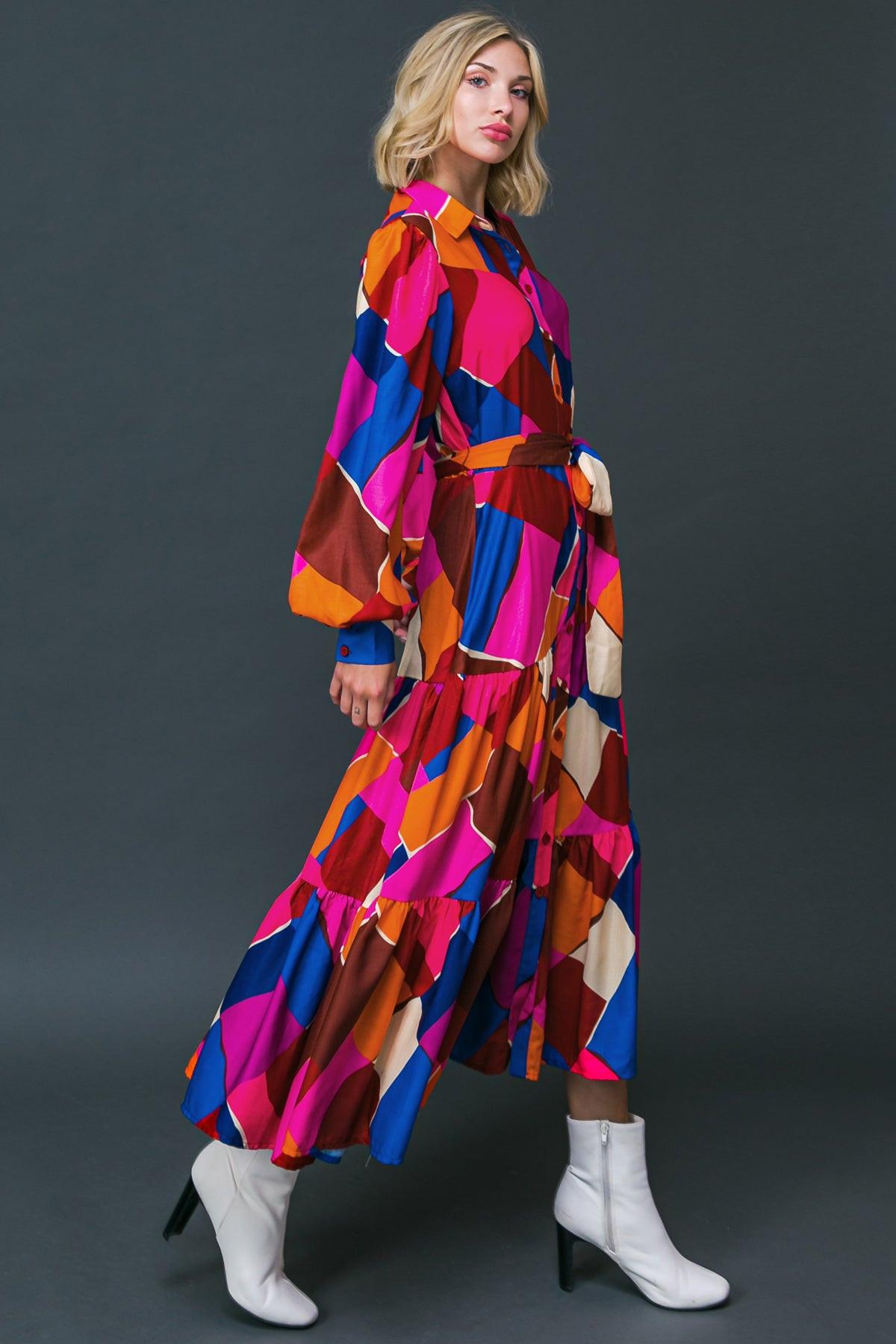 Flying Tomato FUCHSIA BLUE DRESSES