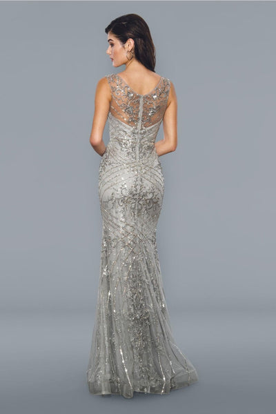 Silver Prom Dress Mermaid Formal Evening Gown Stella Couture 21048 - Dresses