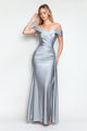 Formal Dress Off The Shoulder Pleated Ruched Prom Gown By Lenovia 5320-New Collection