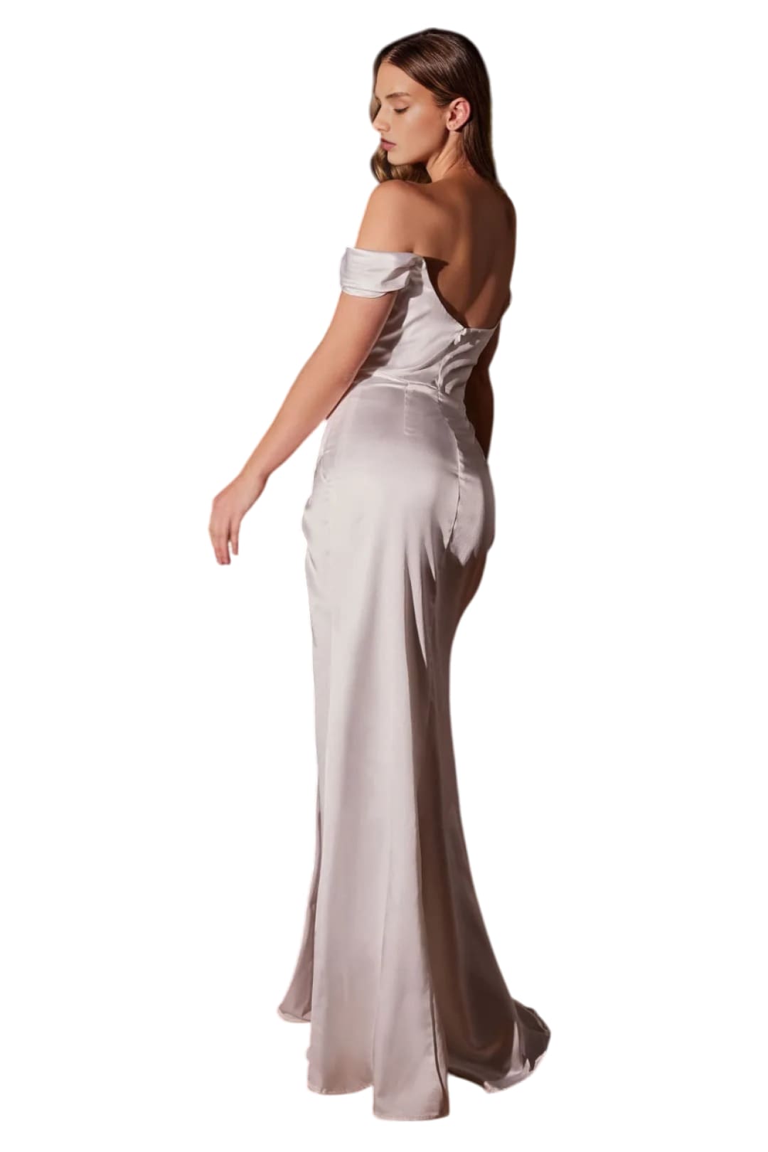 Simple Bustier Off-White Long Bridal Dress 2025 Elegant Wedding Gown - Dress