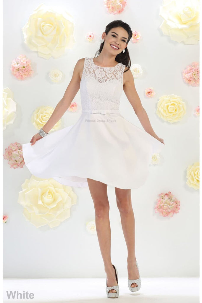Simple & Classy Short Bridesmaids Dress