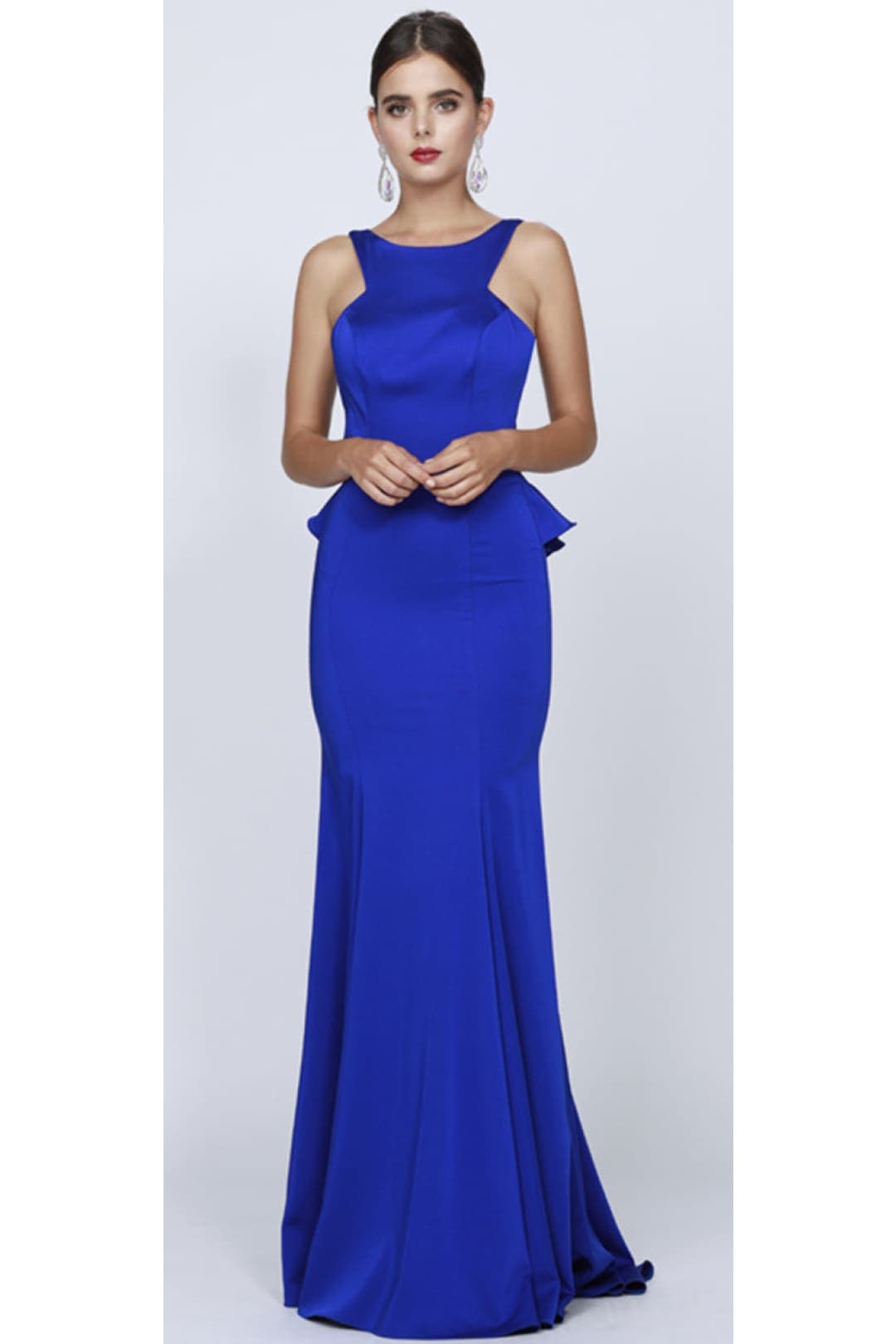 Simple Evening Gown on Sale - Royal Blue / L