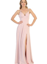 Simple Long Prom Gown And Plus Size