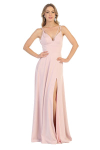 Simple Long Prom Gown And Plus Size