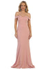 Simple Prom Designer Gown - Dusty Rose / 8
