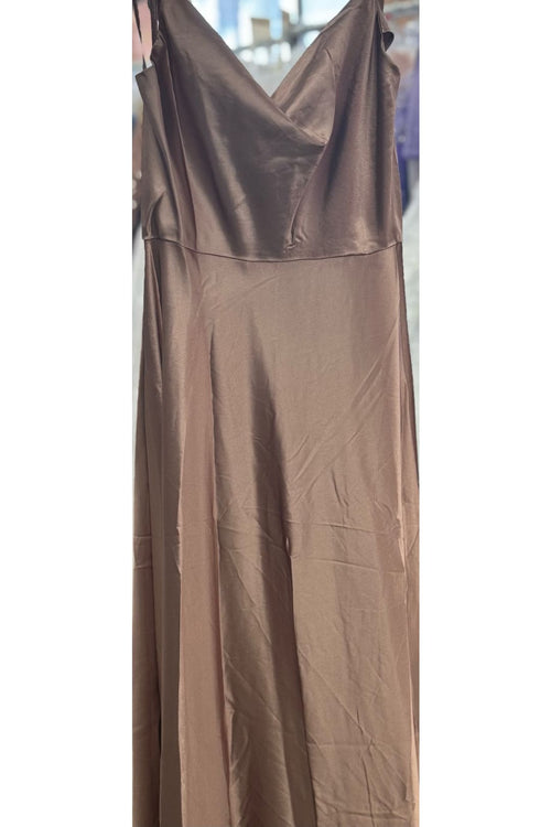 Simple Prom Dress & Plus Size - MOCHA / 2 - Dress