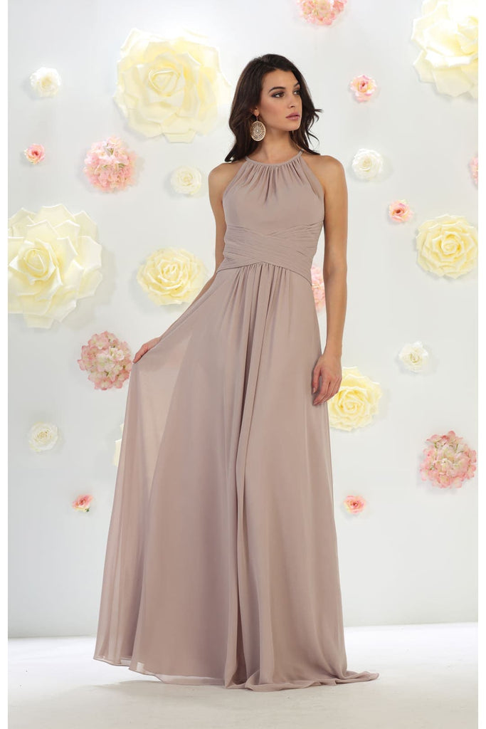 Simple Prom Gown - Mocha / 4