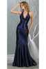 Silmple Prom Long Formal Gown - NAVY BLUE / 4