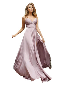 Sleeveless A-Line Bridesmaids Evening Gown 2025 Elegant Formal Dress - MAUVE / 4 - Dress