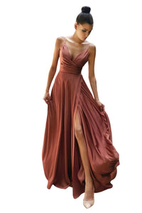 Sleeveless A-Line Bridesmaids Evening Gown 2025 Elegant Formal Dress - SIENNA / 4 - Dress