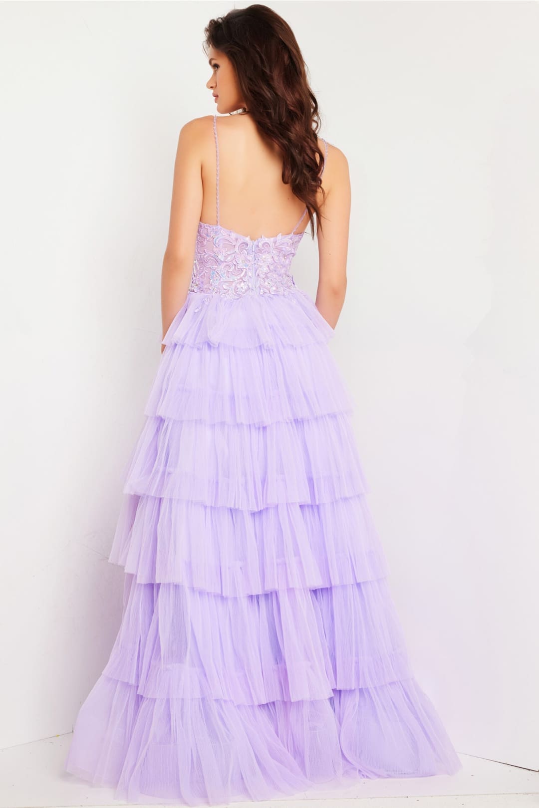 Sleeveless A-line Layered Slit Gown by Jovani 37190 - Long Formal Dresses